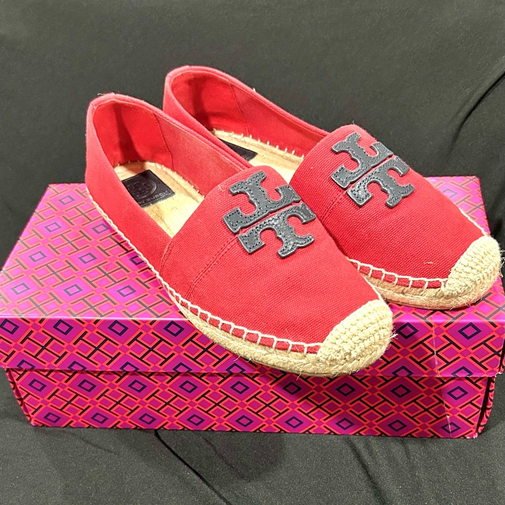 Tory Burch Red Canvas Espadrilles